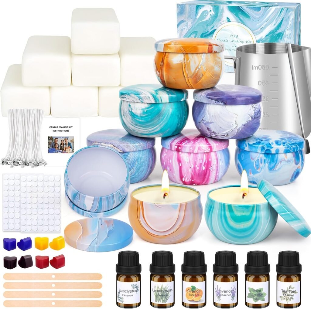 Candle Making Kit for Adults, DIY Candle Making Supplies for Geginner, Christmas DIY Gifts for Kid, DIY Kits for Adults - Includes Beeswax, Essential Oils, Dyes, and More, Crafts for Adult Candle Making Kit for Adults, DIY Candle Making Supplies for Geginner, Christmas DIY Gifts for Kid, DIY Kits for Adults - Includes Beeswax, Essential Oils, Dyes, and More, Crafts for Adult