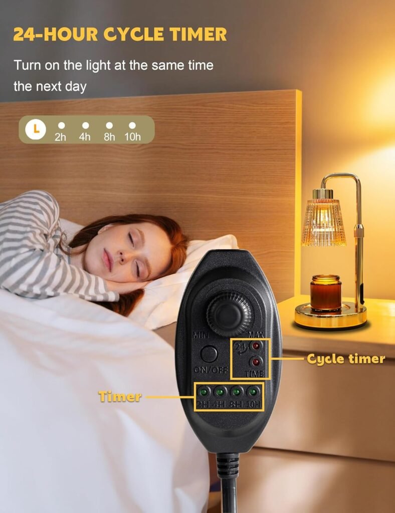 Candle Warmer Lamp with Timer Dimmable, Birthday Gifts for Women Mom, House Warming Gifts New Home Decor, Wax Melt Warmer for Jar Candles with 2 Bulbs Candle Warmer Lamp with Timer Dimmable, Birthday Gifts for Women Mom, House Warming Gifts New Home Decor, Wax Melt Warmer for Jar Candles with 2 Bulbs