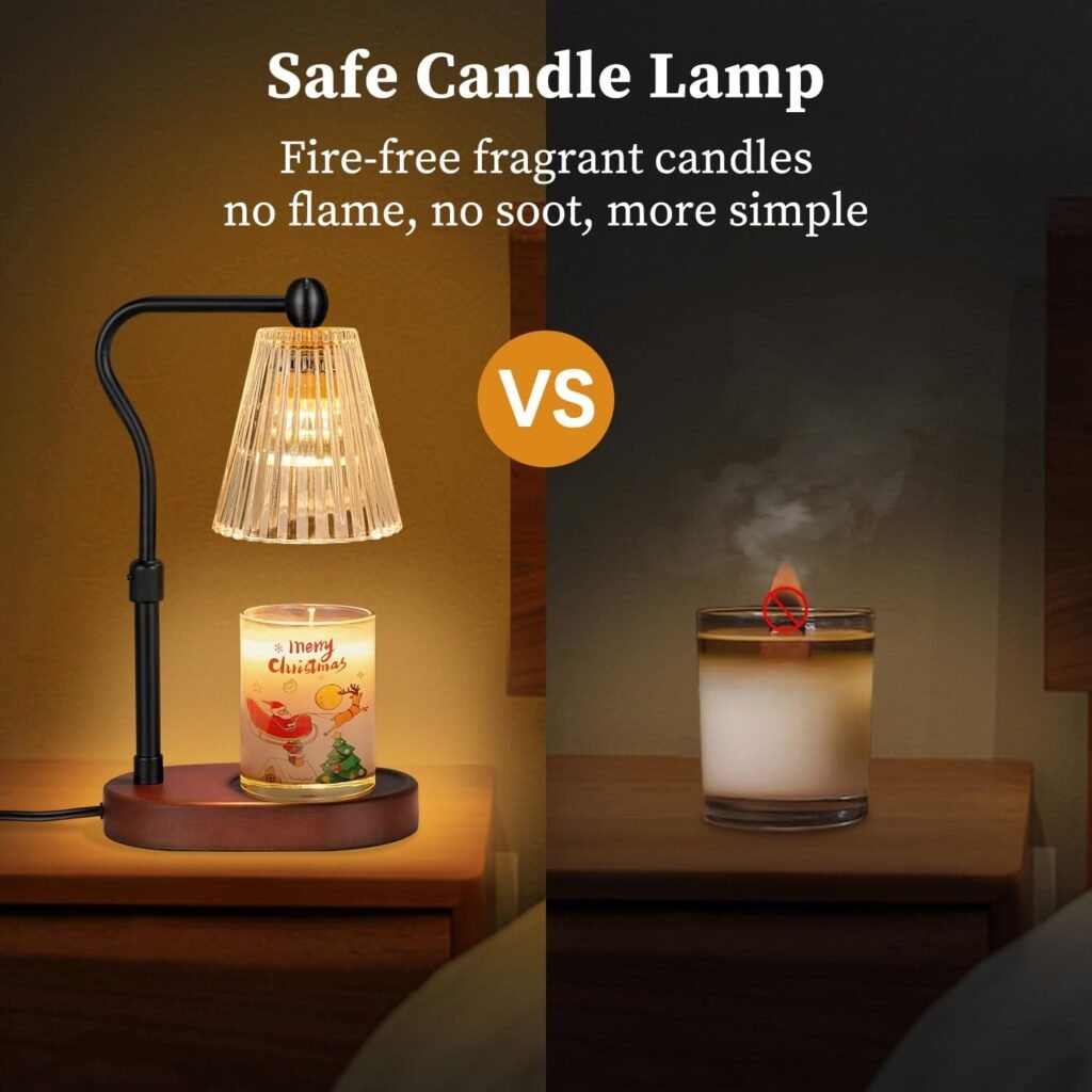 Candle Warmer Lamp with Timer Dimmer Adjustable Height for New Home Bedroom,Mothers Day Gifts,Vintage Home Decor for Scented Jar