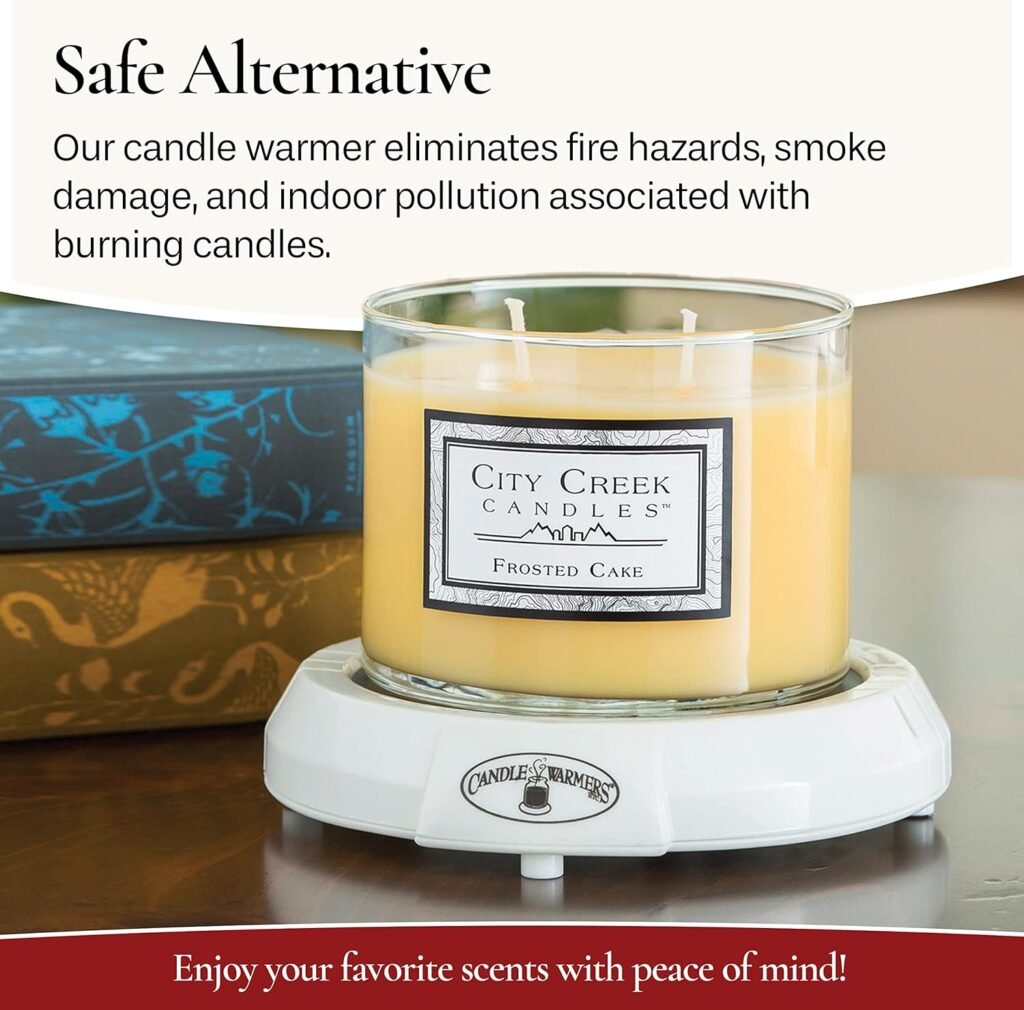 Candle Warmers Etc. Original Candle Warmer Plate (White, Plug-in) โ Electric Candle Wax Melter Plate for jar Candles Candle Warmers Etc. Original Candle Warmer Plate (White, Plug-in) โ Electric Candle Wax Melter Plate for jar Candles