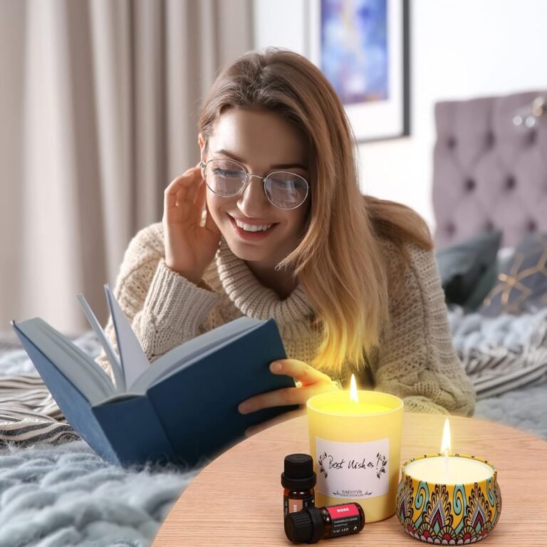 Saeuyvb candle making kitcandle making kit for adult with wax melting potdiy starter soy candle making supplieskit perfe