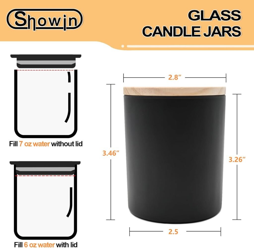 Thick Candle Jars for Making Candles 20 Pcs, 7 OZ Empty Jars with Wood Lids for Candle Making, Sample Container, Clear Thick Candle Jars for Making Candles 20 Pcs, 7 OZ Empty Jars with Wood Lids for Candle Making, Sample Container, Clear