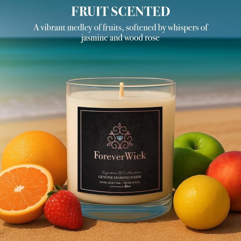 Foreverwick surprise candle with diamond inside foreverwick candles fruit scented soy candles gifts for women aromathera