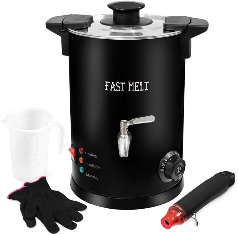 fast melt liter wax melter for candle making electric wax melting pot with easy pour spout 30 110c temp control easy cle