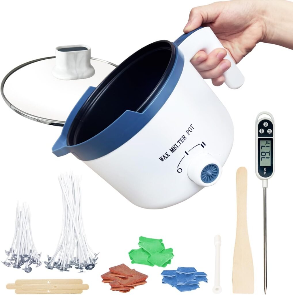 Ksedcon wax melting pot for candle making electric wax melter with pour spoutcandle making supplies includes pouring pot