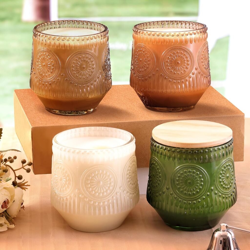 LAMORGIFT Pack Milky White Candle Jars for Making Candles- Large 13.5oz Glass Jars with Wooden Lids and Labels, Empty Candle Jars, Candle Containers Vessels for Candle Making Supplies LAMORGIFT Pack Milky White Candle Jars for Making Candles- Large 13.5oz Glass Jars with Wooden Lids and Labels, Empty Candle Jars, Candle Containers Vessels for Candle Making Supplies