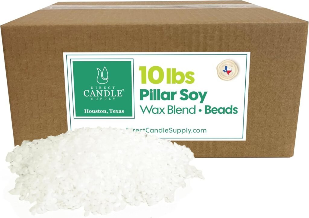 Direct Candle Supply Soy Wax Beads for Candle Making, 10lb Granulated Candle Wax, Low Melt Soy Blend, Soy Wax Beads for Crafts, Candle Making Pillars and Votives Direct Candle Supply Soy Wax Beads for Candle Making, 10lb Granulated Candle Wax, Low Melt Soy Blend, Soy Wax Beads for Crafts, Candle Making Pillars and Votives