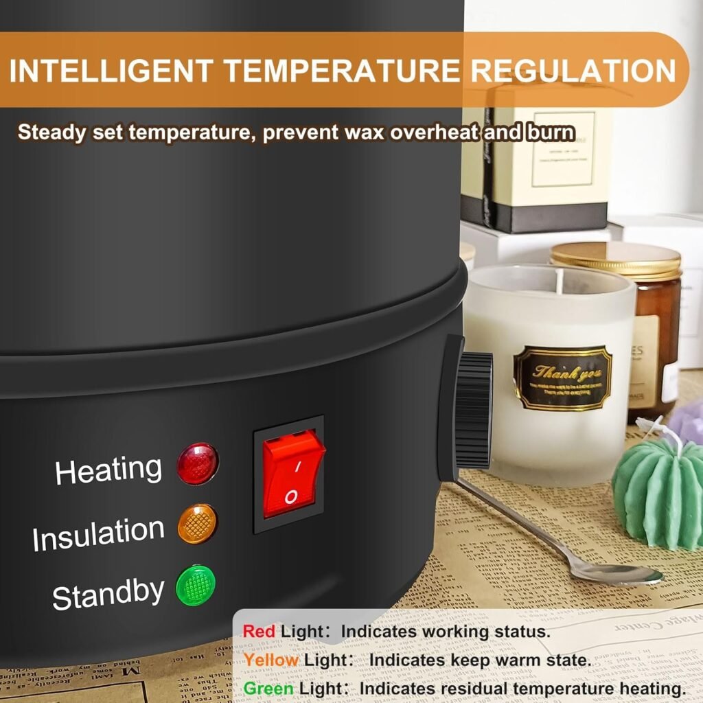 Leerie 20Lbs Commercial Wax Melter for Candle Making, L10 Extra Large Electric Wax Melting Pot Kit for Candle Making Business with Heating Core Brass Spout Temp Control Heat Resistant Handle Leerie 20Lbs Commercial Wax Melter for Candle Making, L10 Extra Large Electric Wax Melting Pot Kit for Candle Making Business with Heating Core Brass Spout Temp Control Heat Resistant Handle