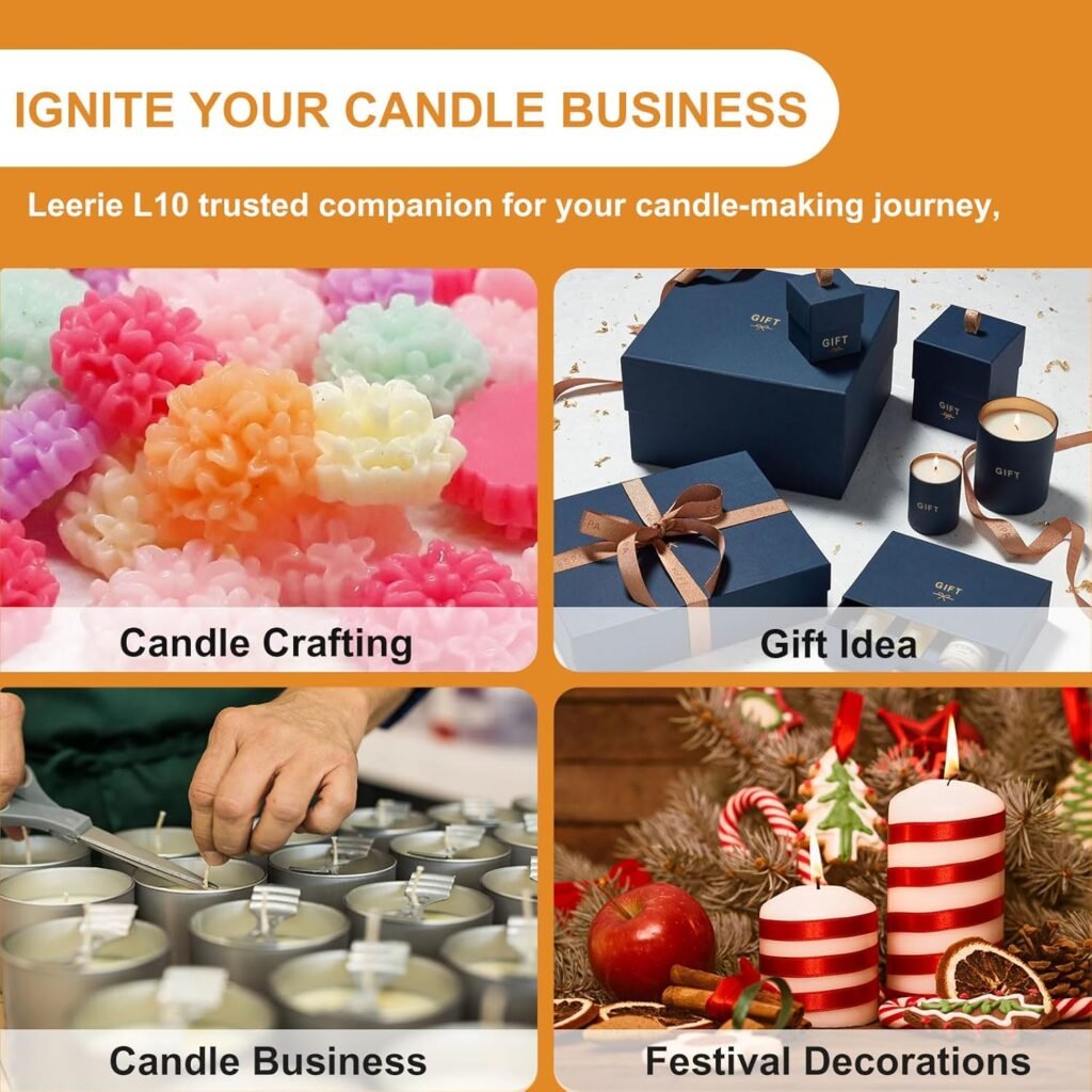 Leerie 20Lbs Commercial Wax Melter for Candle Making, L10 Extra Large Electric Wax Melting Pot Kit for Candle Making Business with Heating Core Brass Spout Temp Control Heat Resistant Handle Leerie 20Lbs Commercial Wax Melter for Candle Making, L10 Extra Large Electric Wax Melting Pot Kit for Candle Making Business with Heating Core Brass Spout Temp Control Heat Resistant Handle
