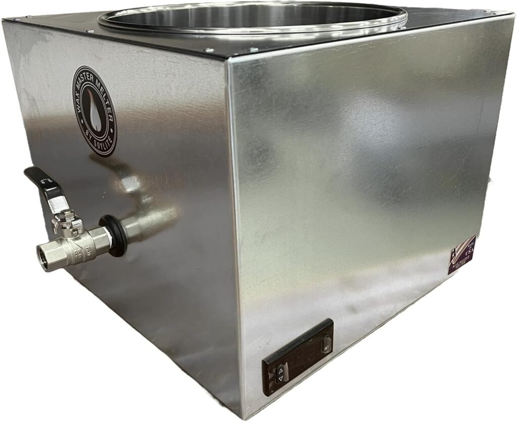 Wax Melter for Candle Making, Stainless Steel Wax Soap Melting, Gallon Capacity, Melter for Any Kind of Waxes Soy, Paraffin, Bees, Coconut