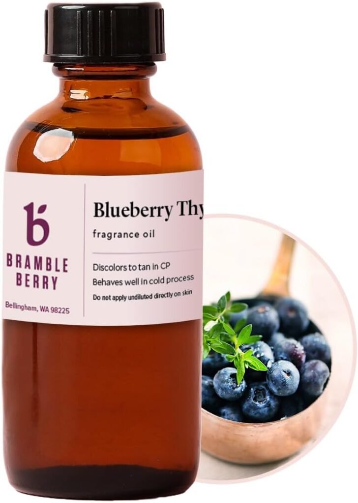 Bramble Berry Blueberry Thyme Fragrance Oil oz | Sweet Herbal Scent for Soap Making, Candles, Lotion, Bath Bombs Perfume | Skin Safe, Vegan, Paraben Phthalate Free