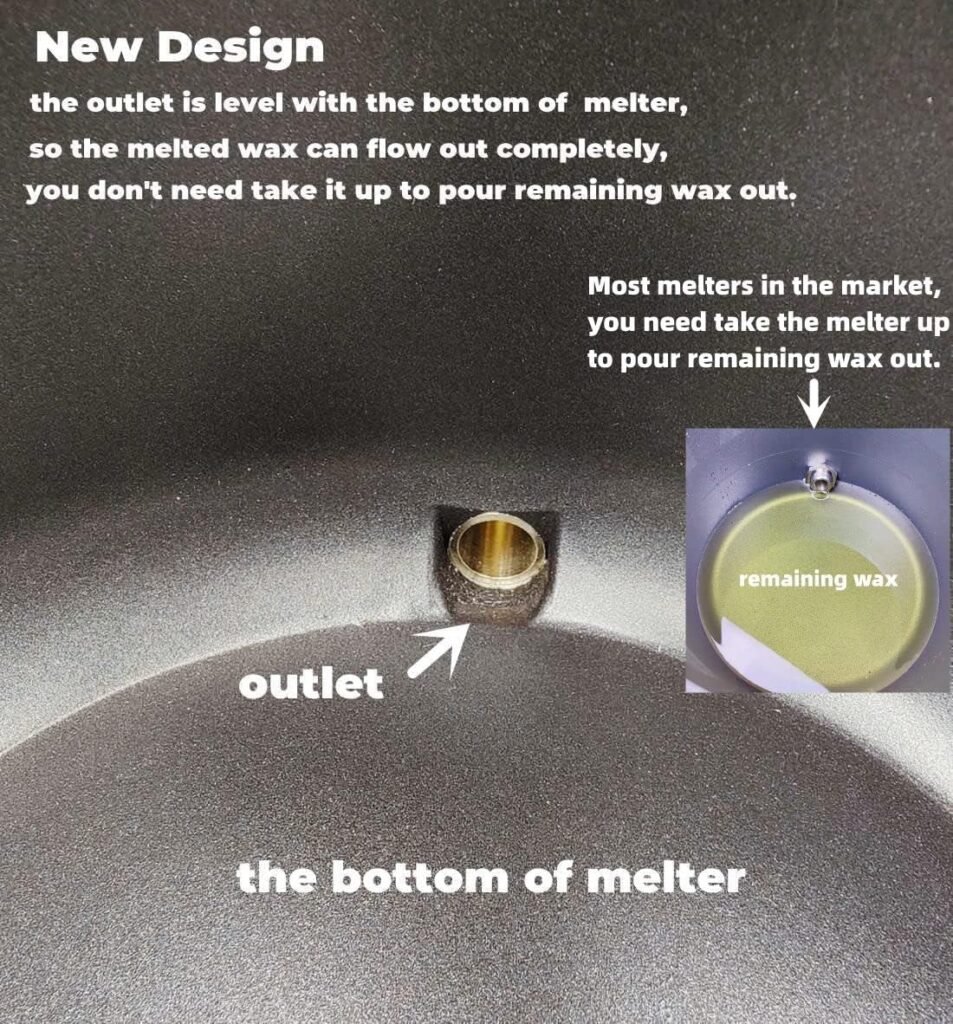 wonnv Electric Wax Melter for Candle Making, Qts (14 Lbs), Soy Wax Melting Pot Kit with Quick Pour Valve