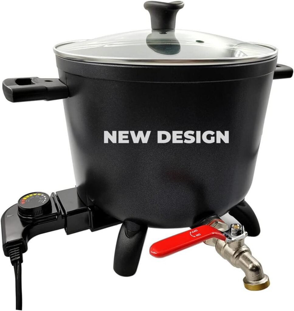 wonnv Electric Wax Melter for Candle Making, Qts (14 Lbs), Soy Wax Melting Pot Kit with Quick Pour Valve