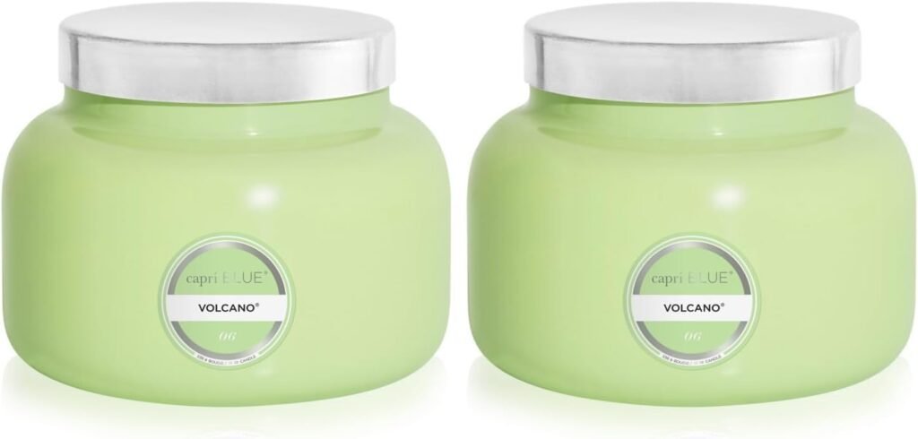 Wide product image included with the Capri Blue Volcano candle review